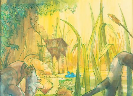 Lot #764 Ken Anderson concept layout artwork for Catfish Bend - Image 2