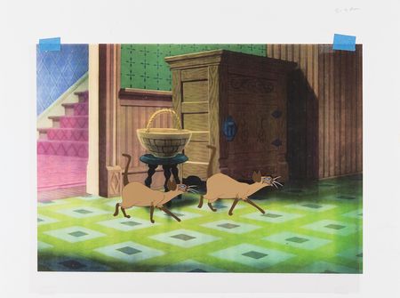 Lot #751 Si and Am production cels from Lady and the Tramp - Image 2