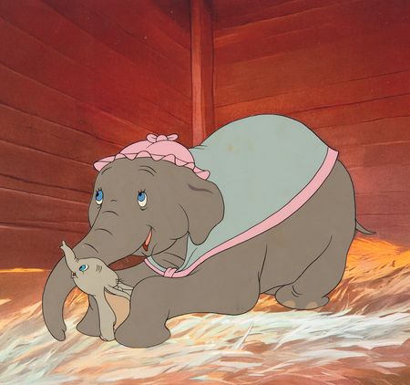 Lot #739 Mrs. Jumbo and Baby Dumbo production cel from Dumbo - Image 1