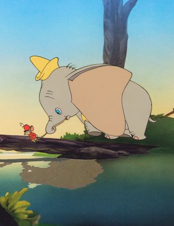 Lot #738 Dumbo and Timothy Q. Mouse production cel from Dumbo - Image 1