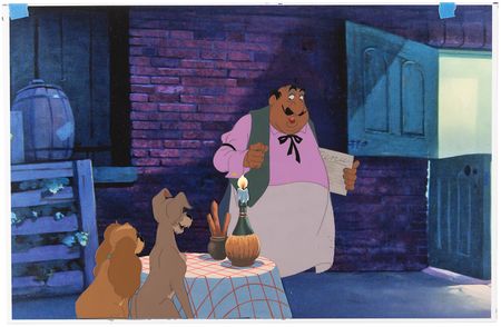 Lot #750 Lady, Tramp, and Tony production cels from Lady and the Tramp - Image 2