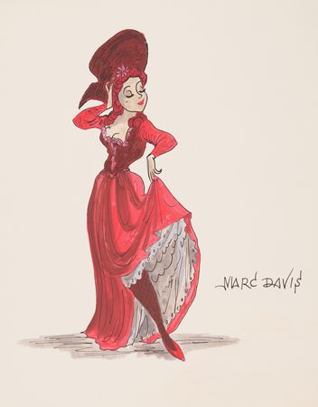 Lot #756 Pirates of the Caribbean ride concept painting by Marc Davis - 'Redd the Pirate' - Image 1