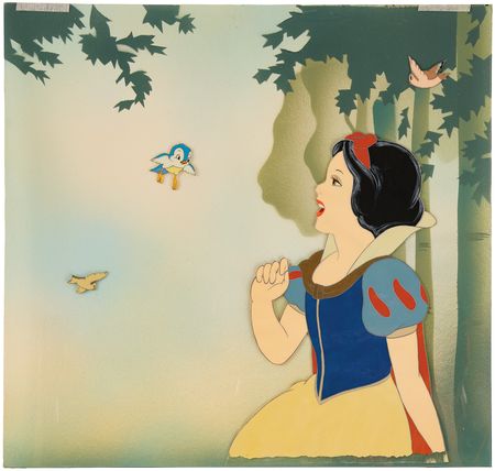 Lot #719 Snow White and birds production cels from Snow White and the Seven Dwarfs - Image 2