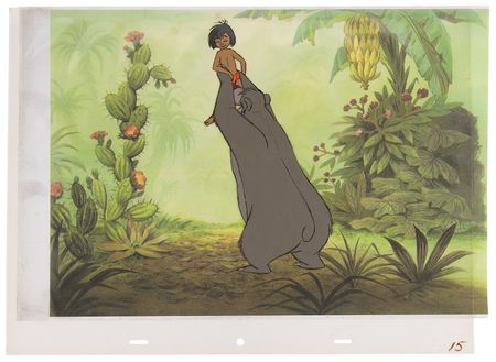 Lot #757 Mowgli and Baloo production cel from The Jungle Book - Image 2