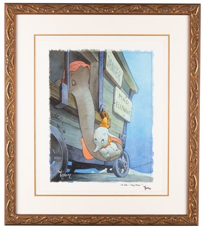 Lot #887 Baby Dumbo and Mrs. Jumbo giclee print signed by Toby Bluth (Ltd. Ed. #40/195) - Image 2
