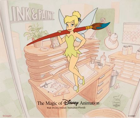 Lot #885 Tinker Bell limited edition cel from the Magic of Disney series - 'Tink Ink and Paint' - Image 2