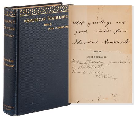 Lot #10 Theodore Roosevelt Signed Book - American Statesmen: Thomas Hart Benton - Image 1