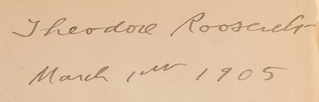 Lot #9 Theodore Roosevelt Signed Book as President - Oliver Cromwell - Image 2