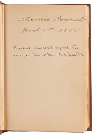 Lot #9 Theodore Roosevelt Signed Book as President - Oliver Cromwell - Image 4