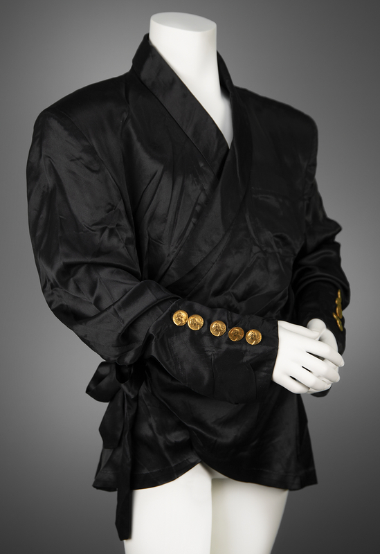 Lot 3642 Prince's Stage-Worn Black Silk PJ Robe from the Act II Tour