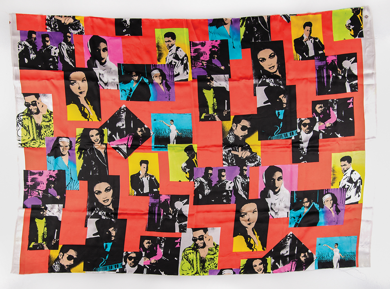 Lot 3645 New Power Generation Hand-Painted Art Fabric