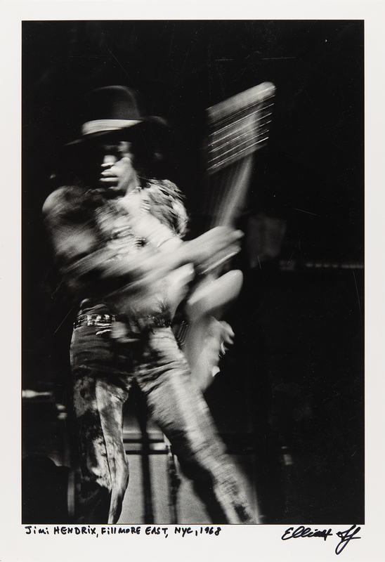 Lot 3236 Jimi Hendrix Photographic Print by Elliott Landy - On Stage at Fillmore East