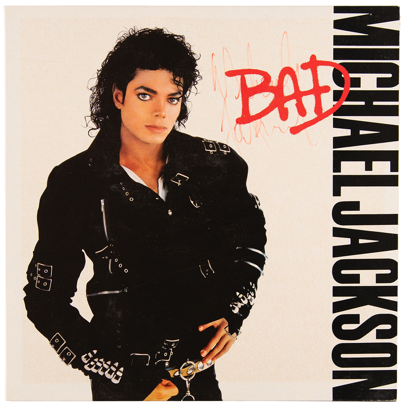 Lot 3626 Michael Jackson Signed Album - Bad (Promotional Copy)