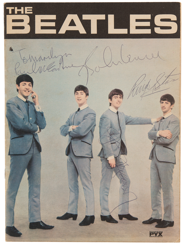 Lot 3004 Beatles Signed 1963 PYX Program with Classic Color Dezo Hoffman Cover