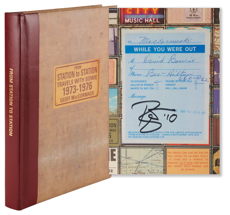 Lot 3468 David Bowie Signed Book - From Station to Station (Ltd. Ed. #1838/2000)