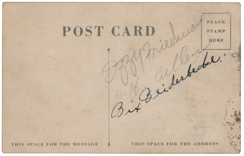 Lot 3368 Bix Beiderbecke Signed Photograph