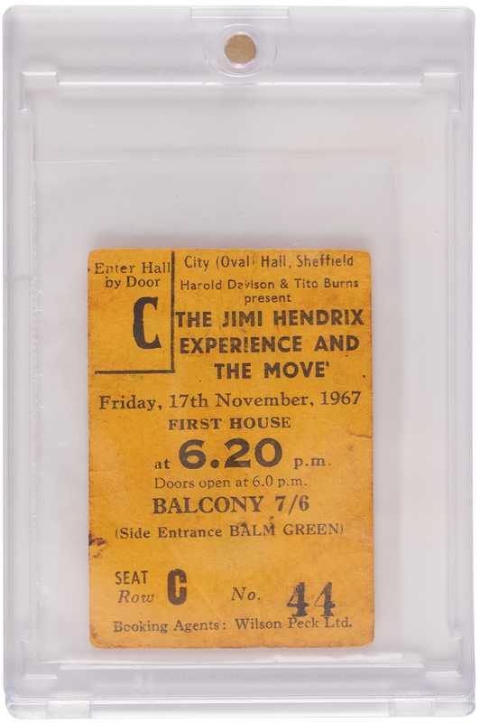 Lot 3234 Jimi Hendrix Experience November 1967 Ticket Stub