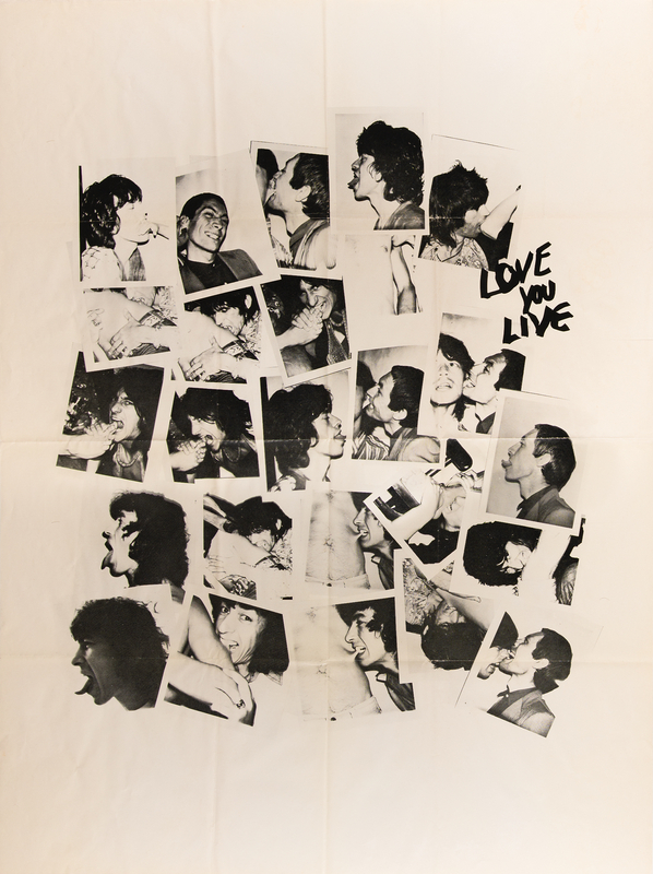 Lot 3257 Rolling Stones and Andy Warhol 1977 'Love You Live' Launch Party Promotional Poster (36˝ x 48˝)