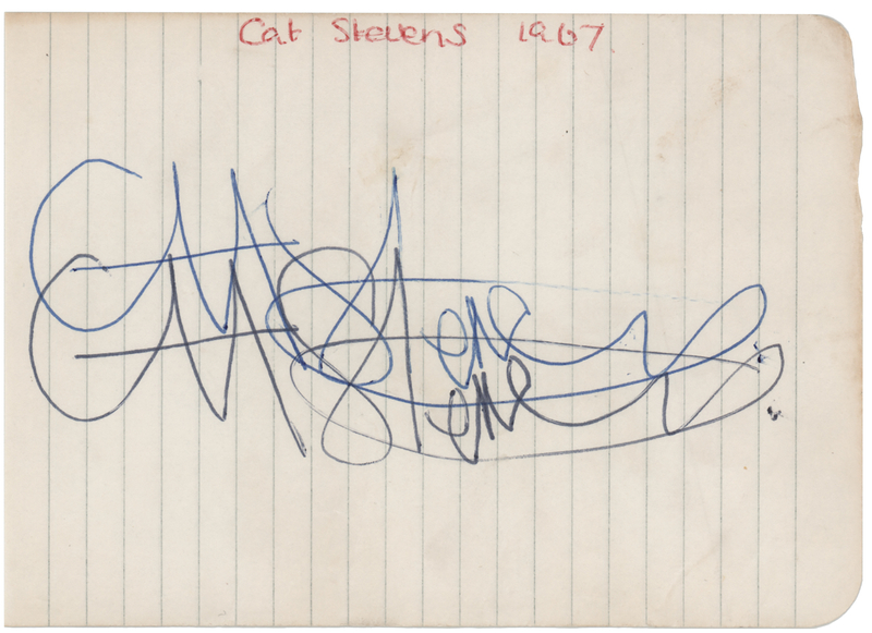 Lot 3547 Cat Stevens Signatures
