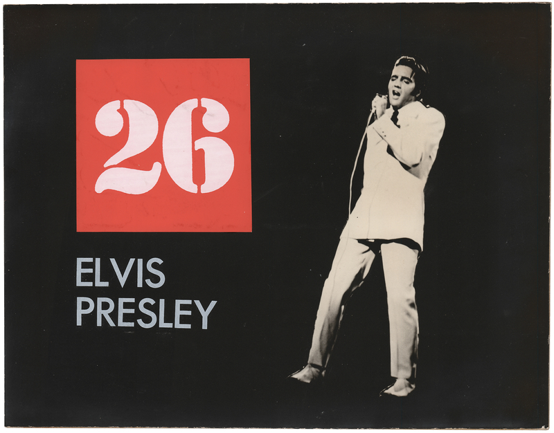 Lot 3389 Elvis Presley Original 1970s 'Top of the Pops' Title Card