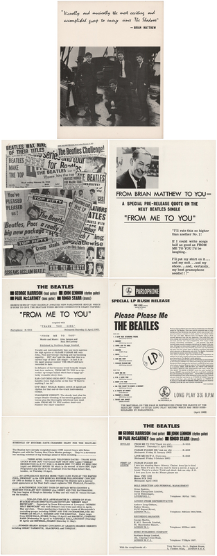 Lot 3111 Beatles Original 1963 Press Kit for ?From Me to You'