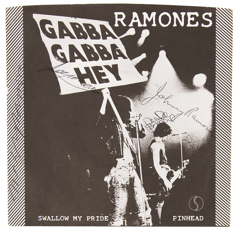 Lot 3567 Ramones Signed 45 RPM Single Record - 'Swallow My Pride'