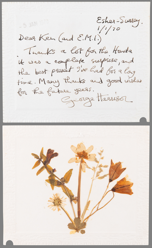 Lot 3035 George Harrison Autograph Letter Signed to EMI Records - Dated Four Months Before the Beatles Breakup