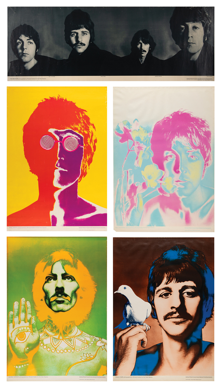 Lot 3112 Beatles: Richard Avedon Complete (5) Daily Express Poster Set