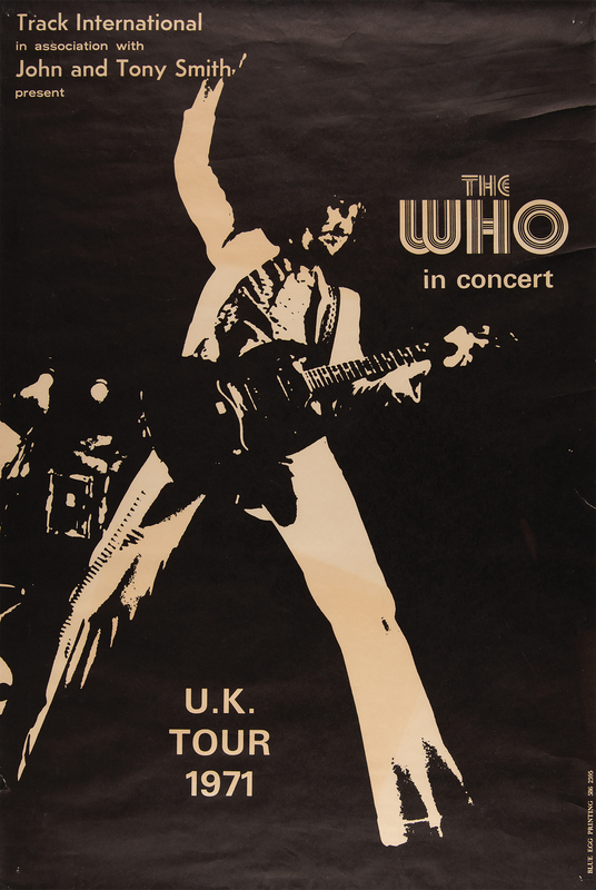 Lot 3298 The Who 1971 Track Records UK Tour Poster (19.75˝ x 30˝)