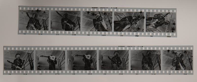 Lot 3230 Jimi Hendrix (2) Negative Film Strips from the 1970 Isle of Wight Festival