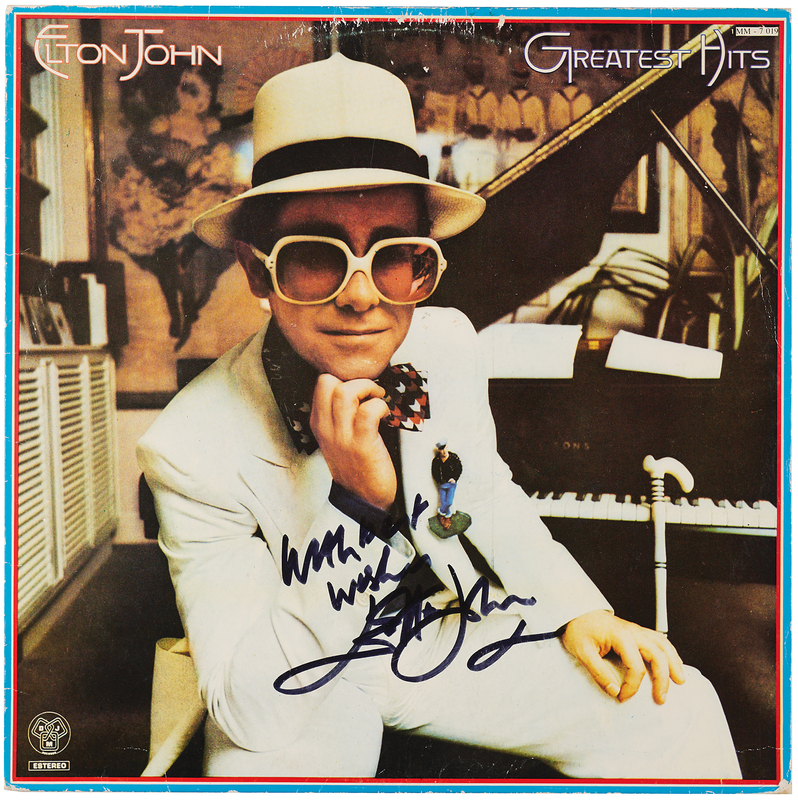 Lot 3520 Elton John Signed Album - Greatest Hits