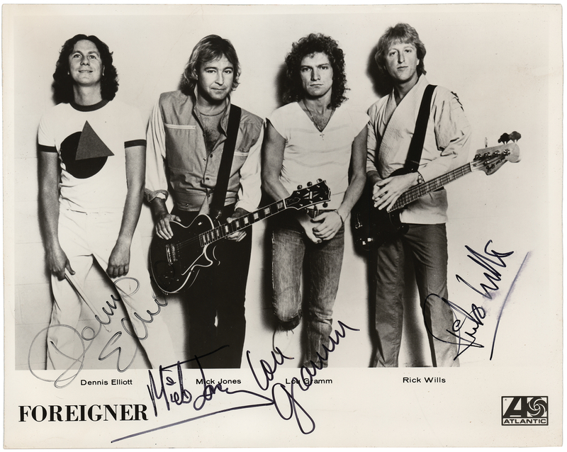 Lot 3511 Foreigner Signed Photograph