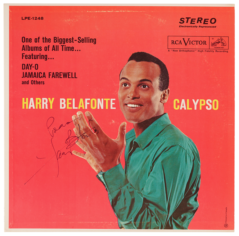 Lot 3391 Harry Belafonte Signed Album - Calypso