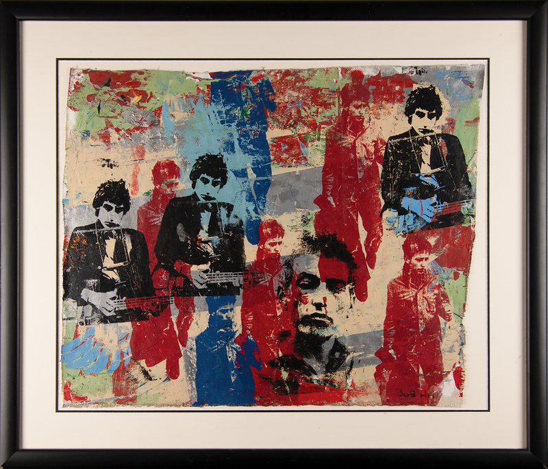 Lot 3212 Bob Dylan Mixed Media Collage by Bobby Hill