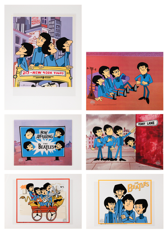 Lot 3128 Beatles (6) Sericels by DenniLu Co. (Ltd. Ed. of 500)
