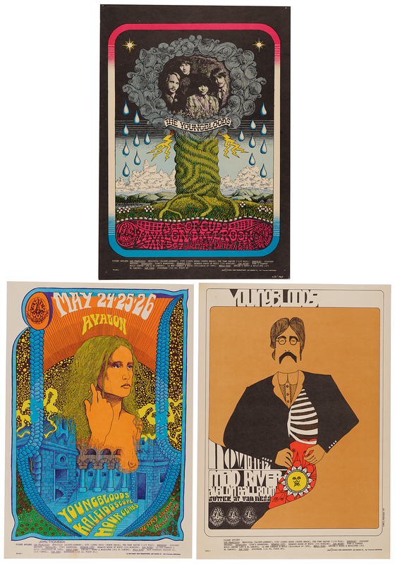 Lot 3467 The Youngbloods (3) Avalon Ballroom Concert Posters (14˝ x 20˝)
