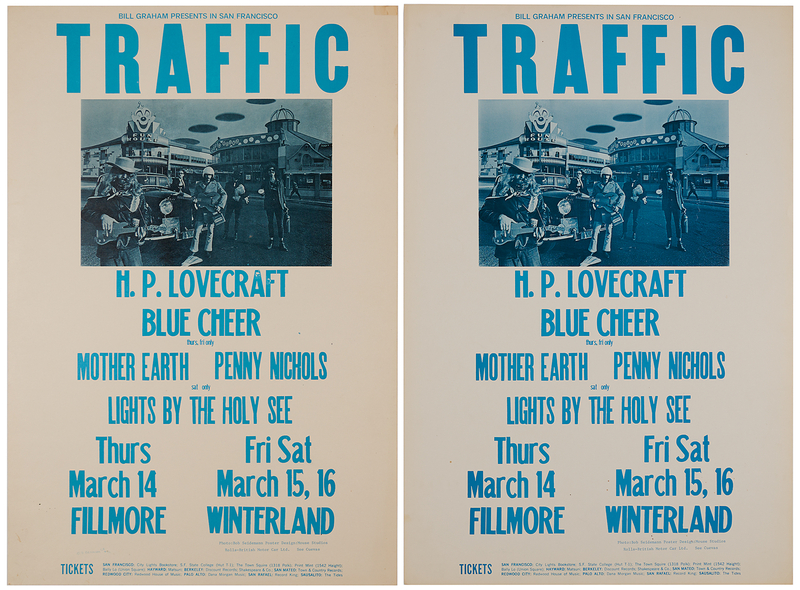Lot 3553 Traffic (2) 1968 Fillmore/Winterland Concert Posters (14? x 21?)