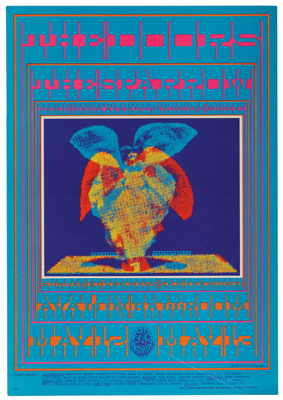 Lot 3304 The Doors 1967 Avalon Ballroom Concert Poster (14? x 20?)