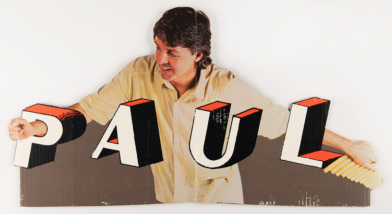 Lot 3188 Paul McCartney 1983 'Pipes of Peace' Record Store LP Promotional Display (23.5˝ x 13.5˝)