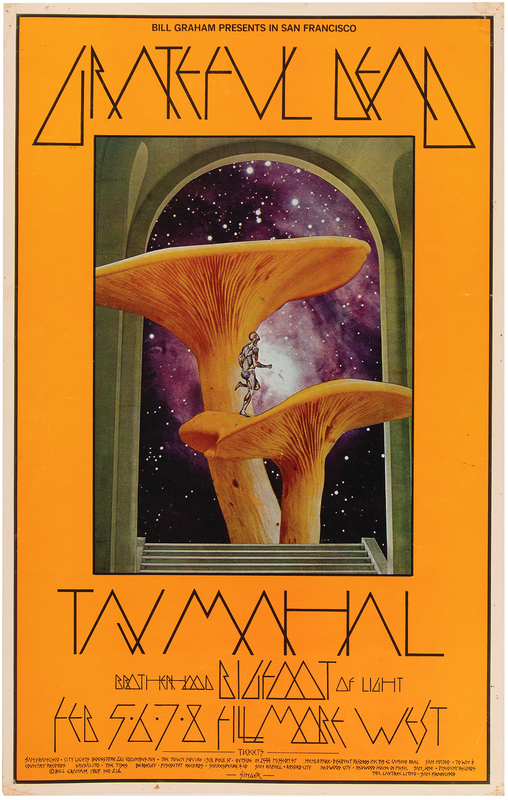 Lot 3319 Grateful Dead 1970 Fillmore Concert Poster - The Mushroom Man (14˝ x 22˝)