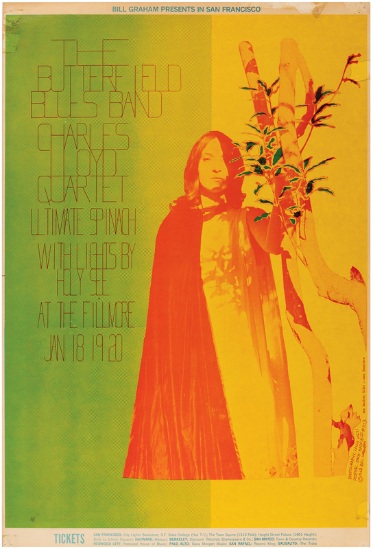 Lot 3424 Butterfield Blues Band 1968 Fillmore Concert Poster (14˝ x 21˝)