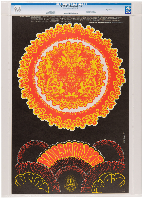 Lot 3418 The Blues Project 1968 Avalon Ballroom Concert Poster (13.5˝ x 20˝) - CGC 9.6