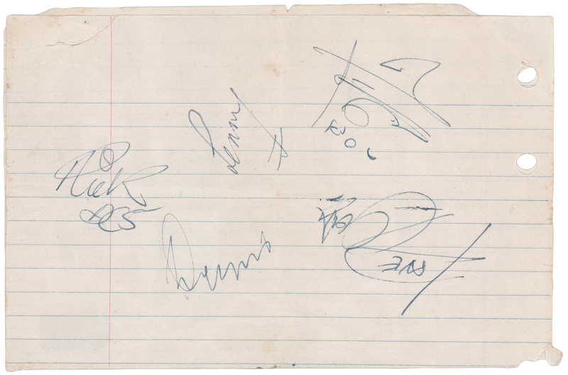 Lot 3432 Dave Clark Five Signatures