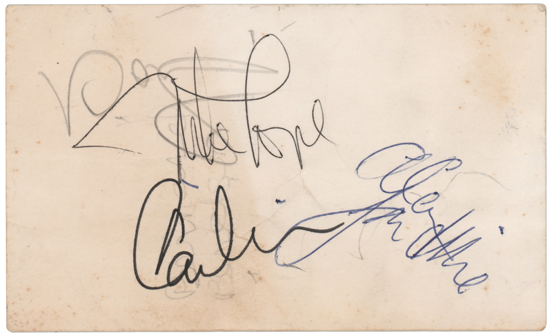 Lot 3413 Beach Boys Signatures
