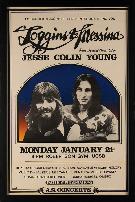 Lot 3525 Loggins and Messina 1974 UC Santa Barbara Concert Poster (14.25˝ x 22˝)