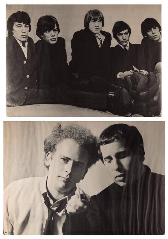 Lot 3290 Rolling Stones and Simon & Garfunkel (2) Oversized Posters (41? x 29?)