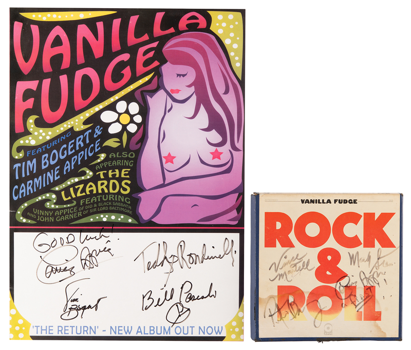 Lot 3464 Vanilla Fudge Signed Commercial 7-inch Reel-to-Reel Tape and Poster