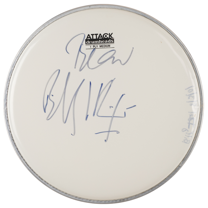 Lot 3612 Billy Idol Signed Drum Head