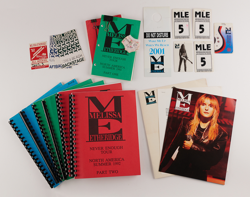 Lot 3674 Melissa Etheridge 1992 Never Enough Tour Ephemera Collection - From the Collection of Susie Davis