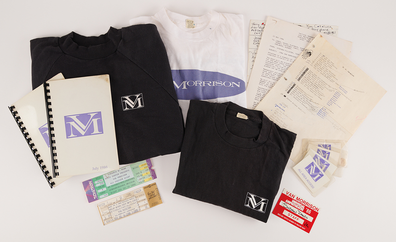 Lot 3449 Van Morrison 1986 'No Guru, No Method, No Teacher' Summer Tour Ephemera Group Lot - From the Collection of Susie Davis
